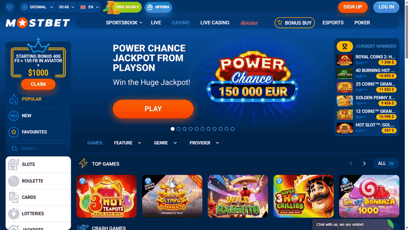 Évaluation du site de casino MOSTBET